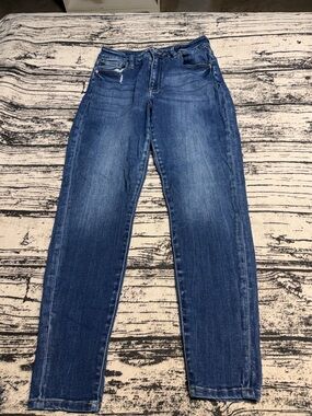 KanCan Women's Skinny Jeans - Washed Blue Denim